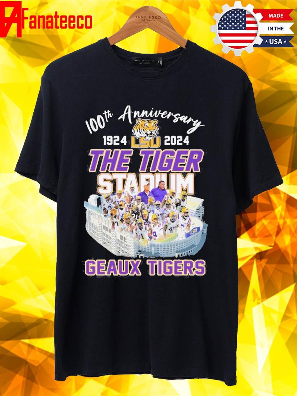 100th Anniversary 1924-2024 The Tiger Stadium Geaux Tigers signatures Shirt