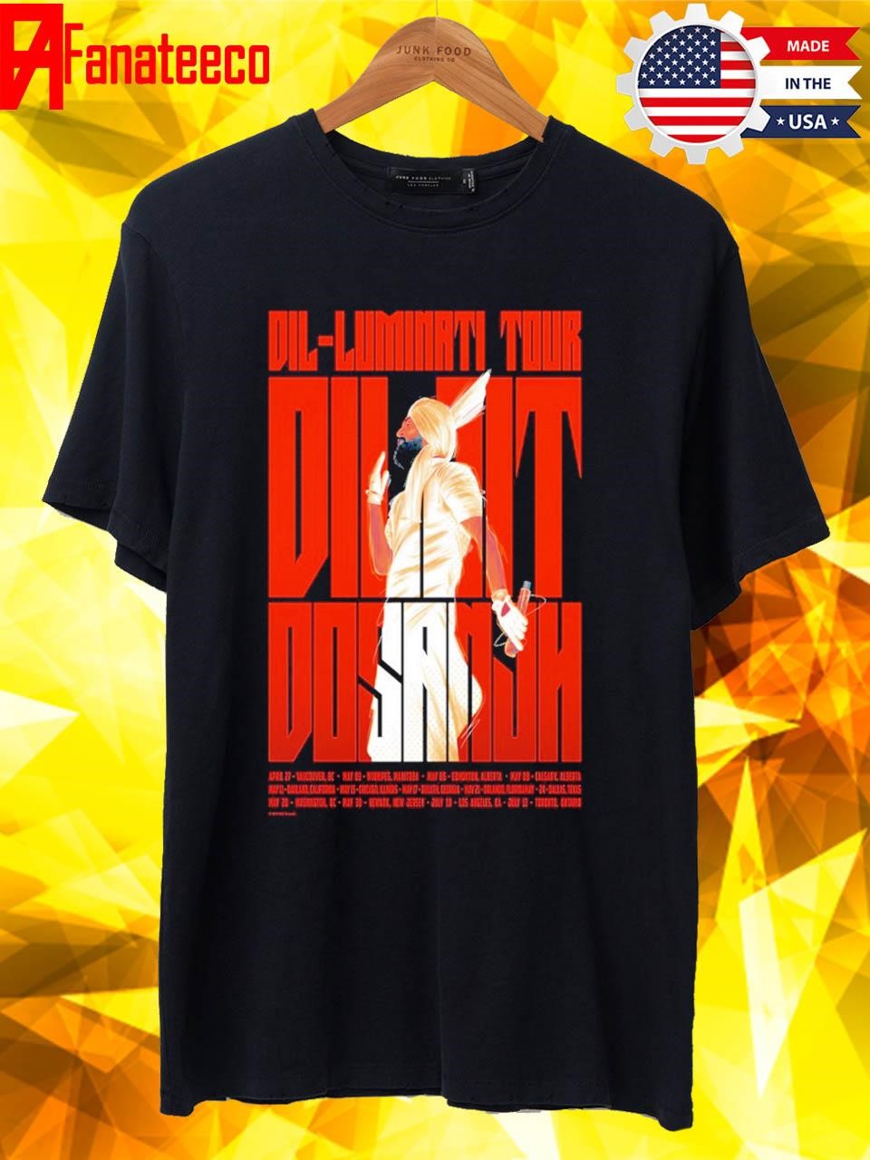 Diljit Dosanjh Dil-luminati North American 2024 Tour shirt