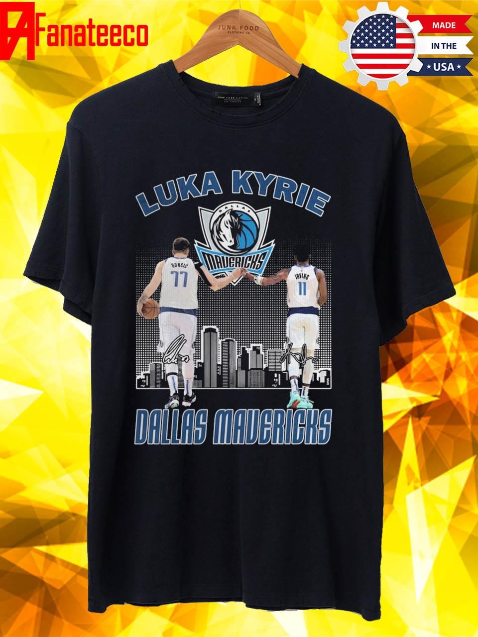 Luka Doncic and Kyrie Irving Luka Kyrie Dallas Mavericks signatures shirt