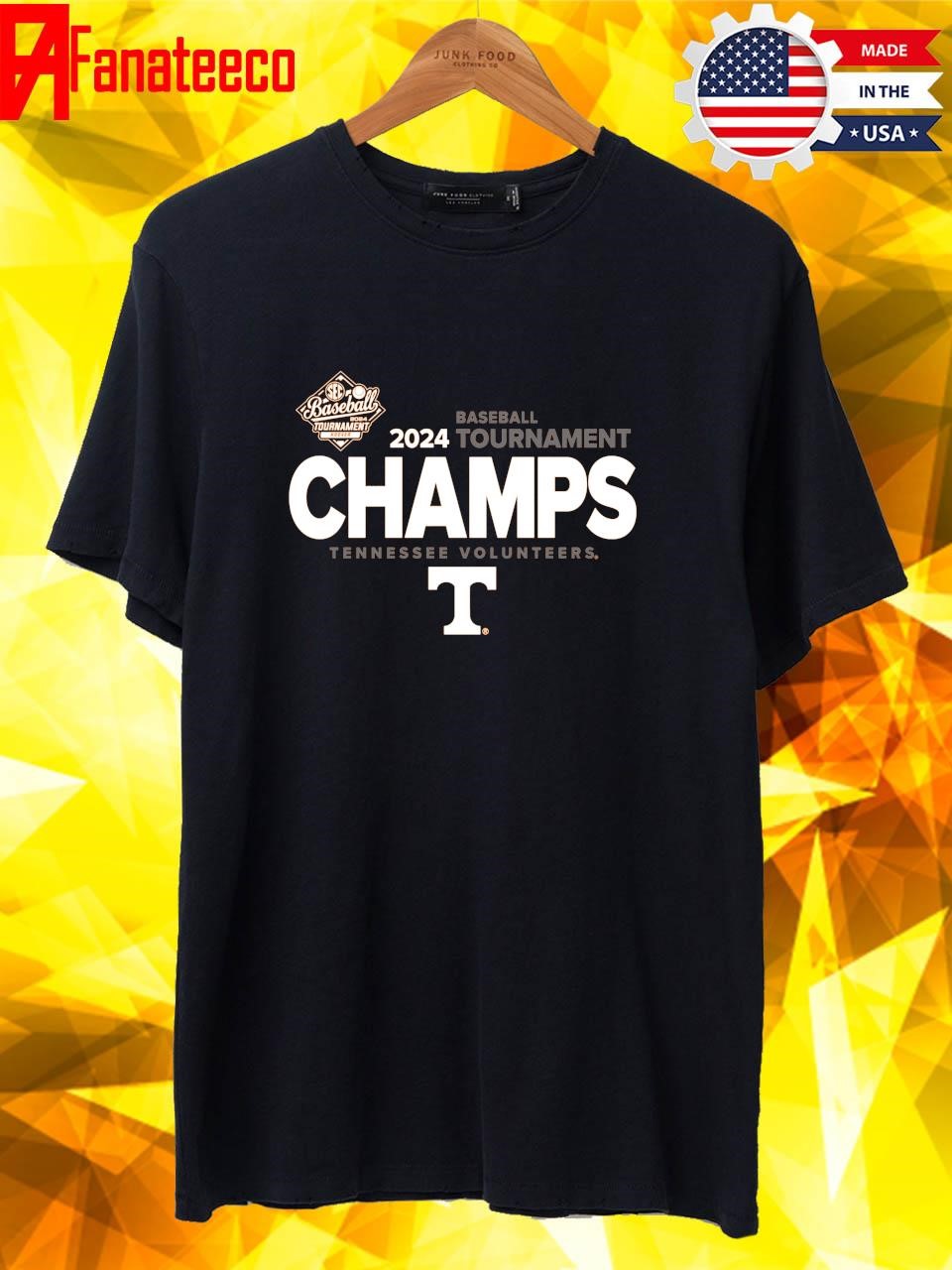 Official 2024 Tennessee Volunteers SEC Baseball Conference Tournament Champions shirt