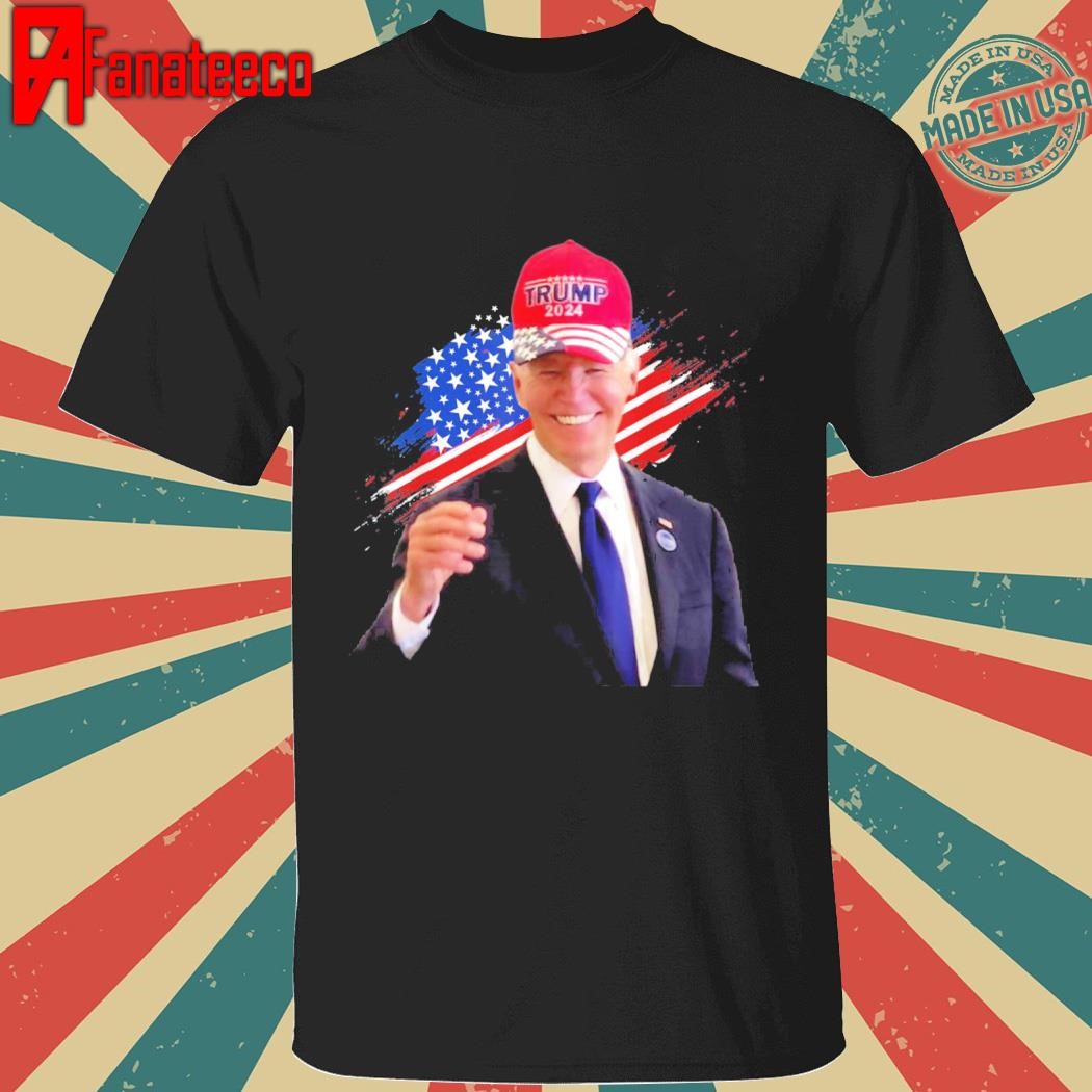 Awesome Biden Wears Trump Hat Joe Biden For Trump Funny Vote 2024 T-Shirt