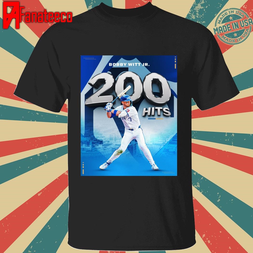 Bobby Witt Jr. is the third player in Royals franchise history with a 200 hits shirt