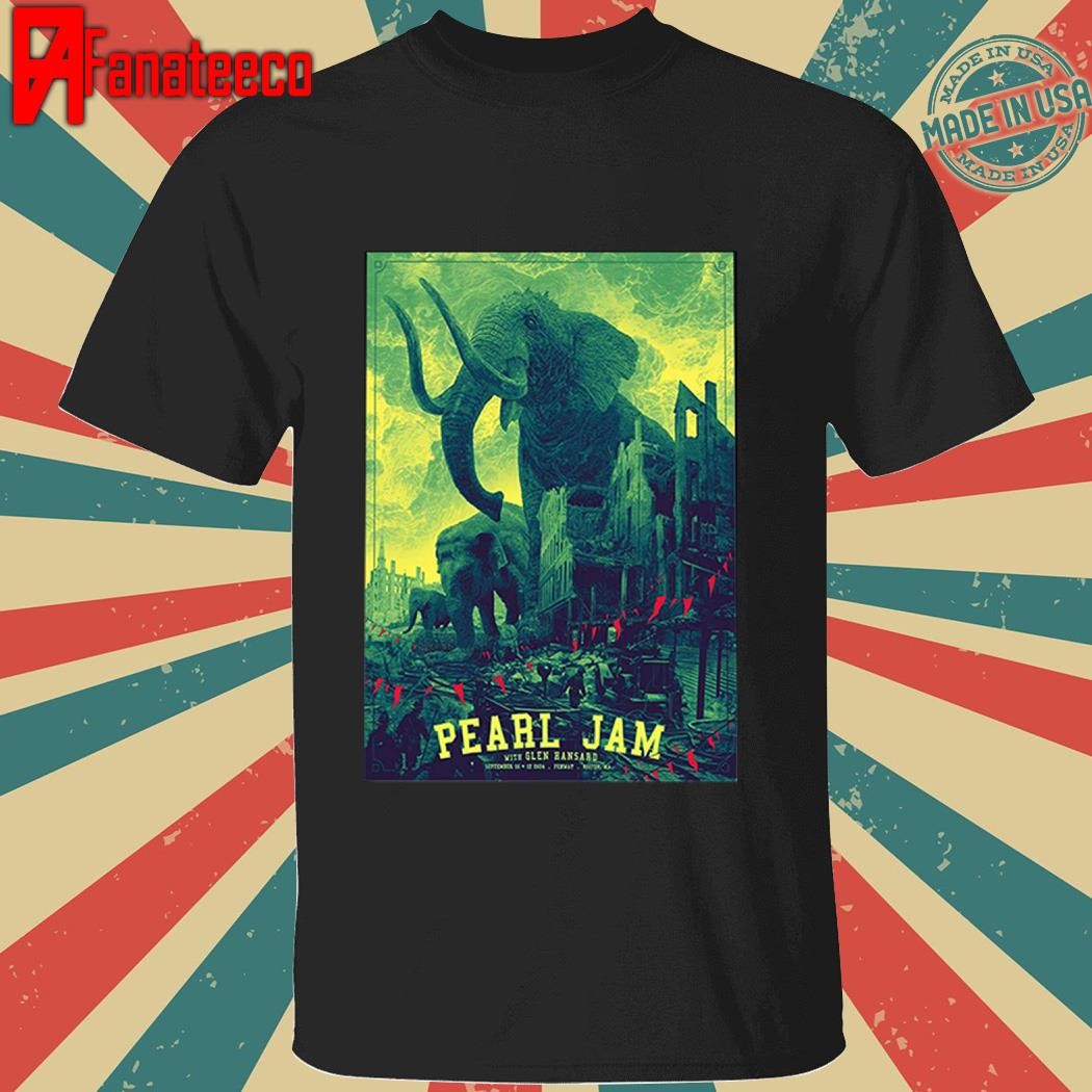 Funny Pearl Jam Boston MA At Fenway Park On September 15 And 17 2024 The Elephants For The Franklin Park Zoo Green Monster shirt