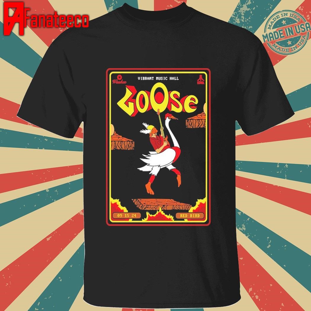 Goose Joust September 15 2024 Vibrant Music Hall Poster Red shirt