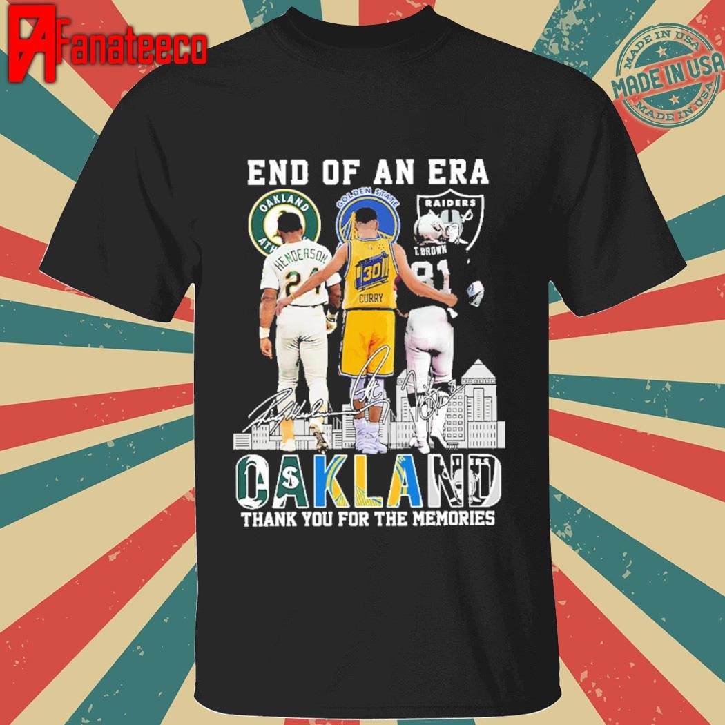 Henderson Curry Allen Oakland Sports And Of an Era Thank You For The Memories Shirt