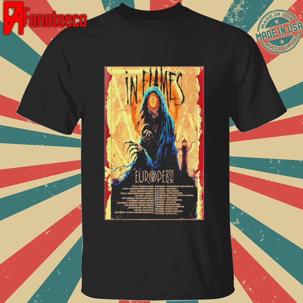 In Flames Europe 2024 Tour shirt