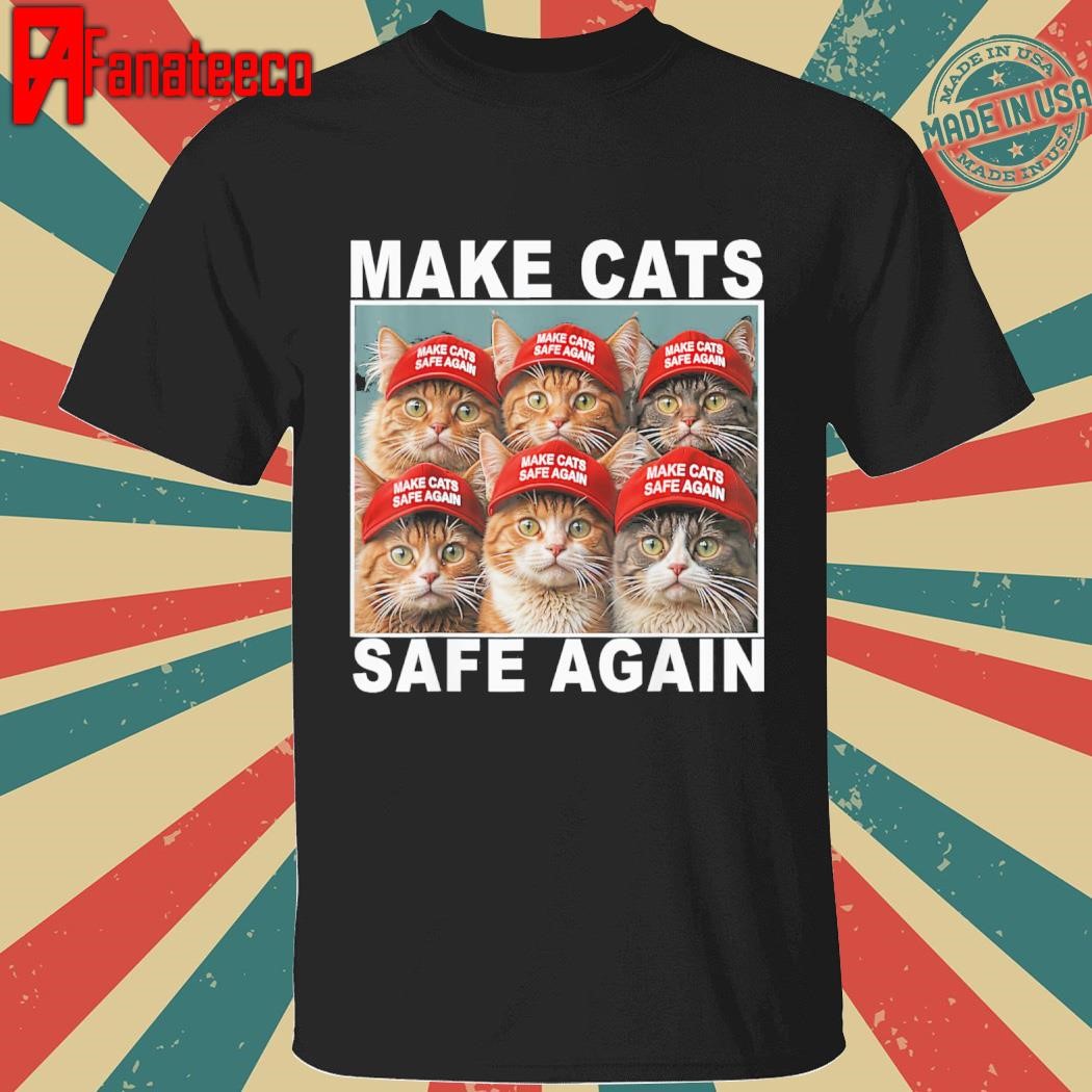 Nice Donald Trump make cats safe again red hat 2024 debate shirt