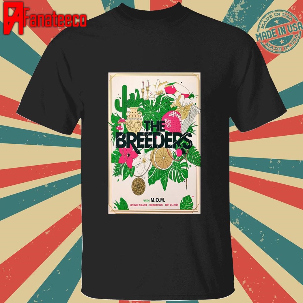 The Breeders Minneapolis MN Sept 24 2024 Tour shirt