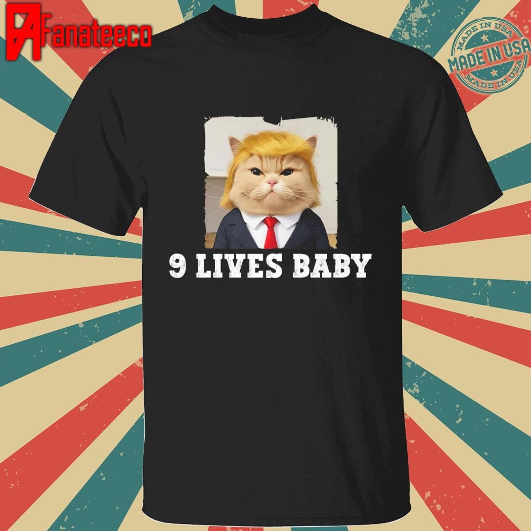 Trump 2024 Anti Kamala Funny Cat Trump 9 Lives Baby Premium T-Shirt