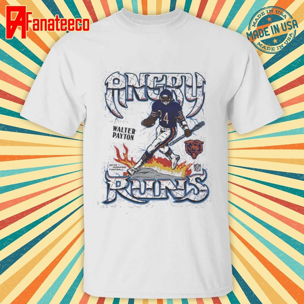 Awesome Angry runs bears walter payton shirt