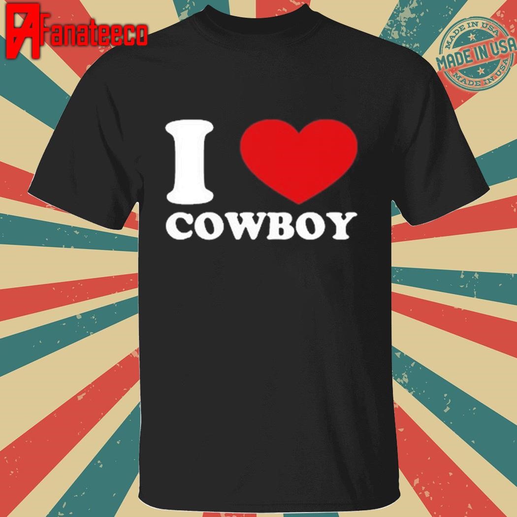 Awesome sysc I Love Cowboy Black T-Shirt