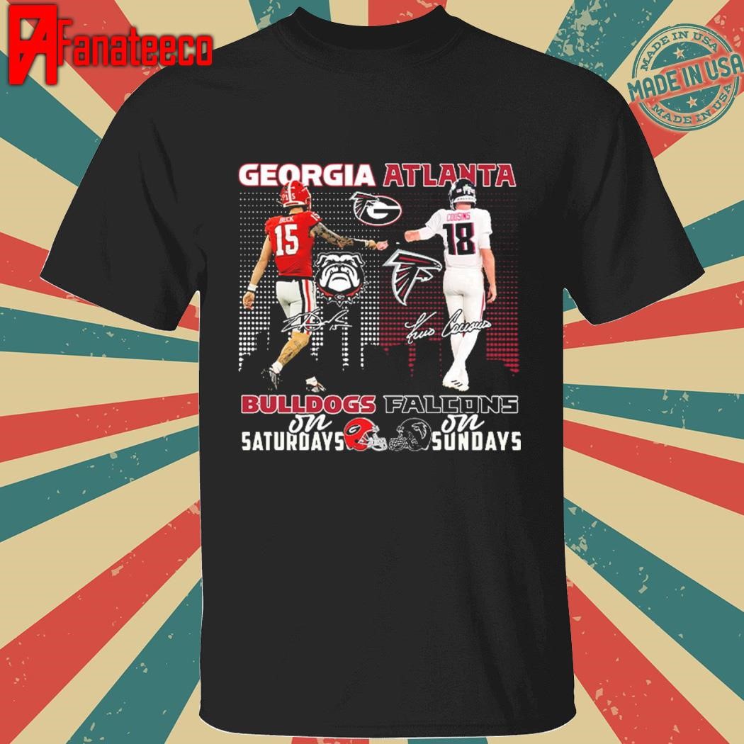 Beck Georgia Bulldogs On Saturdays Cousins Atlanta Falcons On Sundays signatures Shirt