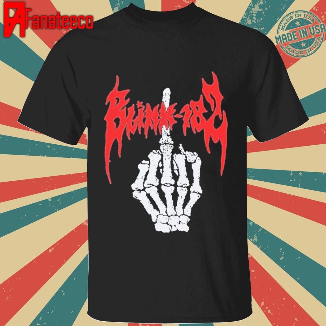 Blink-182 Skeleton Finger Shirt