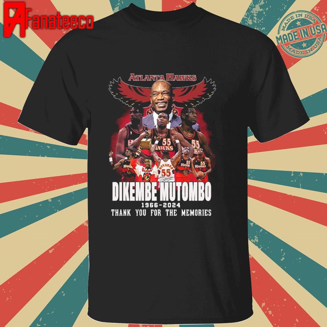 Dikembe Mutombo Hawks 1966-2024 Thank You For The Memories Shirt