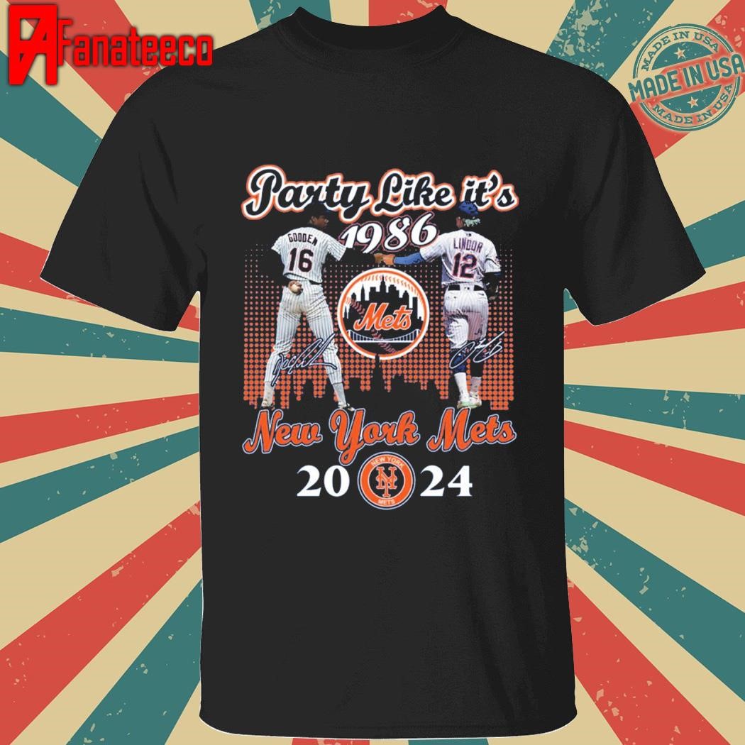 Dwight Gooden Francisco Lindor Party Like It's 1986 New York Mets 2024 Shirt