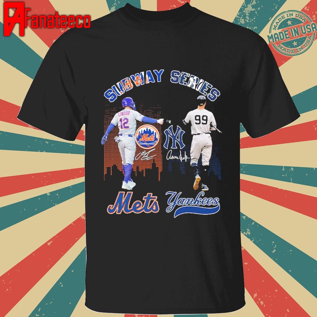 Francisco Lindor and Aaron Judge Subway series Mets Yankees shirt