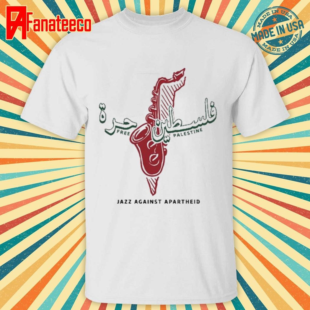 Free Palestine Jazz Against Apartheid Tee Shirt