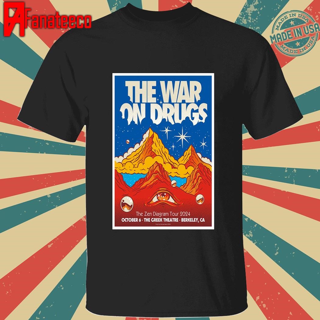 Funny The War On Drugs October 6, 2024 The Greek Theatre Berkeley, CA Tour shirt