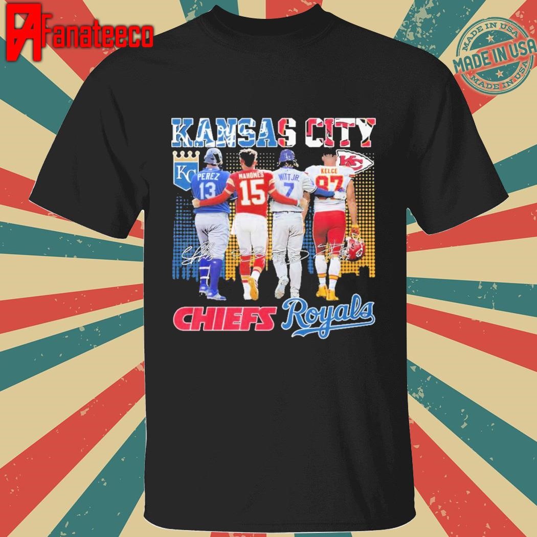 Kansas City Chiefs Kansas City Royals Perez Mahomes Witt Jr. Kelce T-Shirt