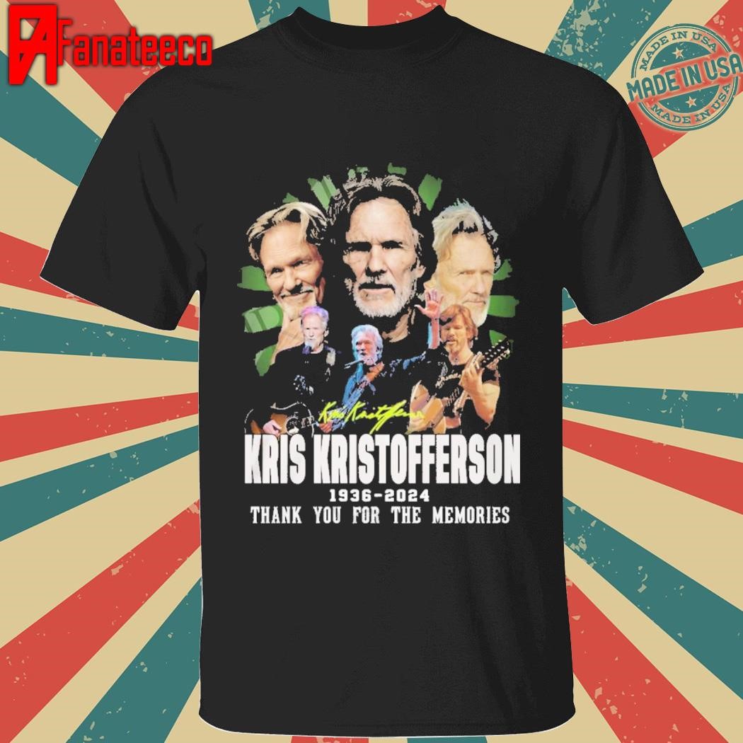 Kris Kristofferson 1936-2024 Thank You For The Memories T-Shirt