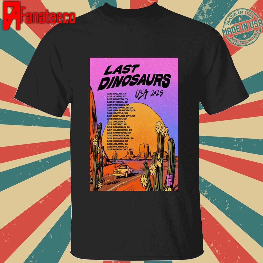 Last dinosaurs america tour 2025 shirt