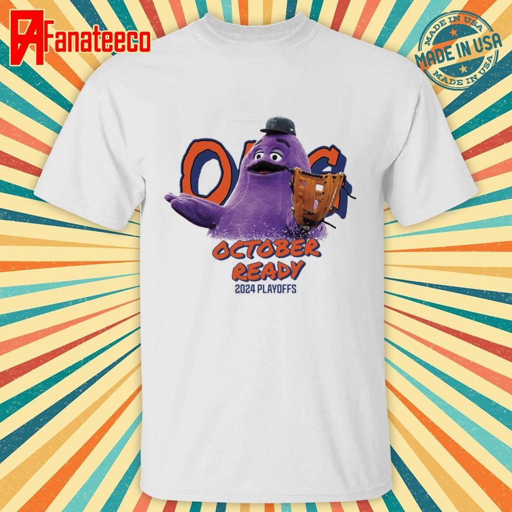 NY Mets Grimace October Ready 2024 Playoffs Shirt