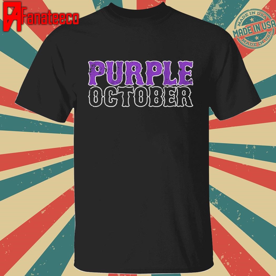 New york baseball purple october shirt