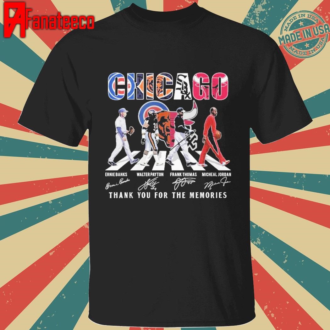 Official Chicago Cubs Chicago Bears Chicago Bulls Proud Thank You For The Memories T-Shirt