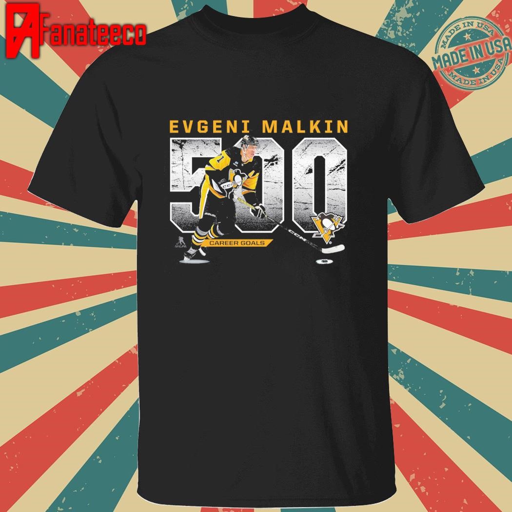 Official Evgeni Malkin Pittsburgh Penguins 500 Goals T-Shirt