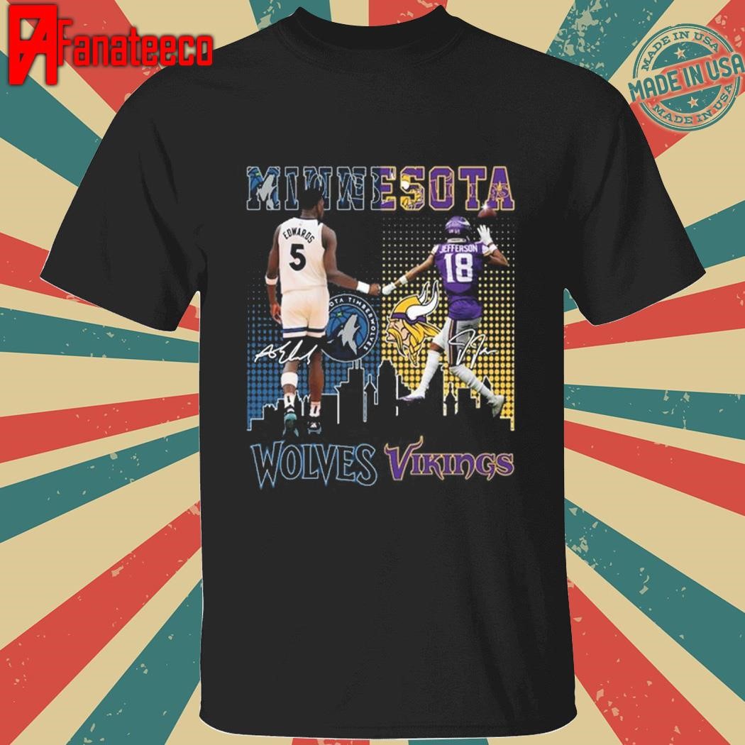 Official Minnesota Timberwolves Minnesota Vikings Proud Of The State T-Shirt