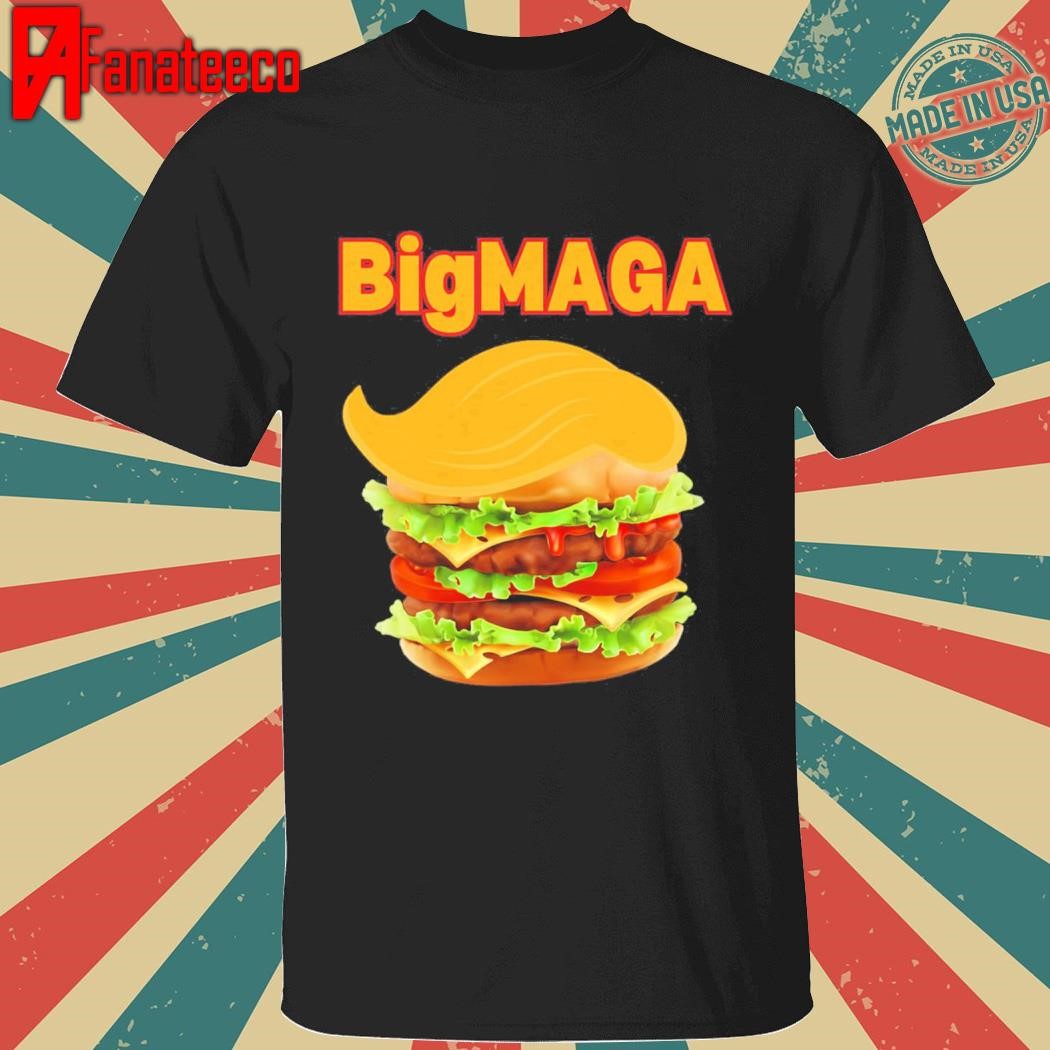 Premium Donald Trump Cheeseburger Big MAGA Hamburger T-Shirt