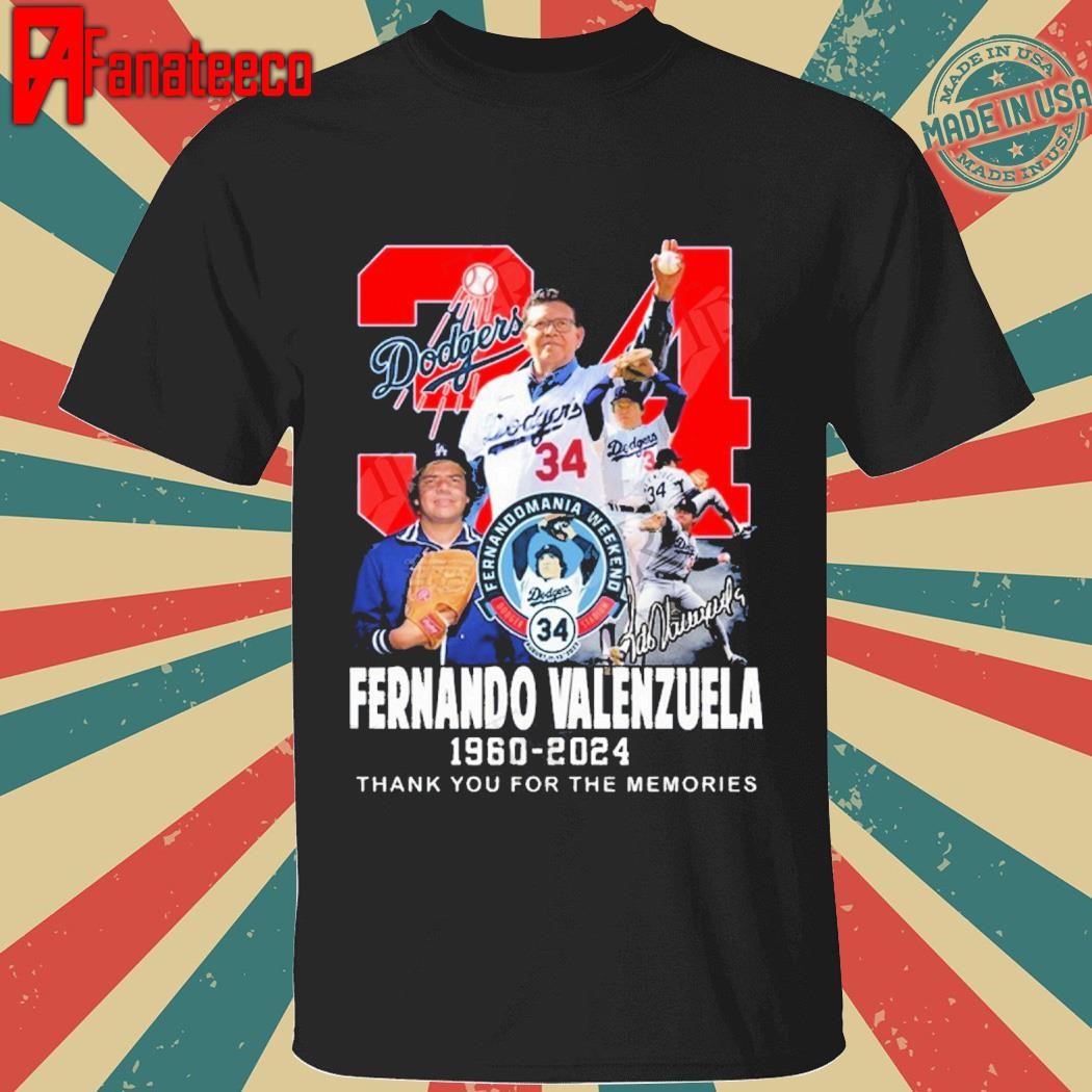 Premium Fernando Valenzuela 1960-2024 Thank You For The Memories T-Shirt