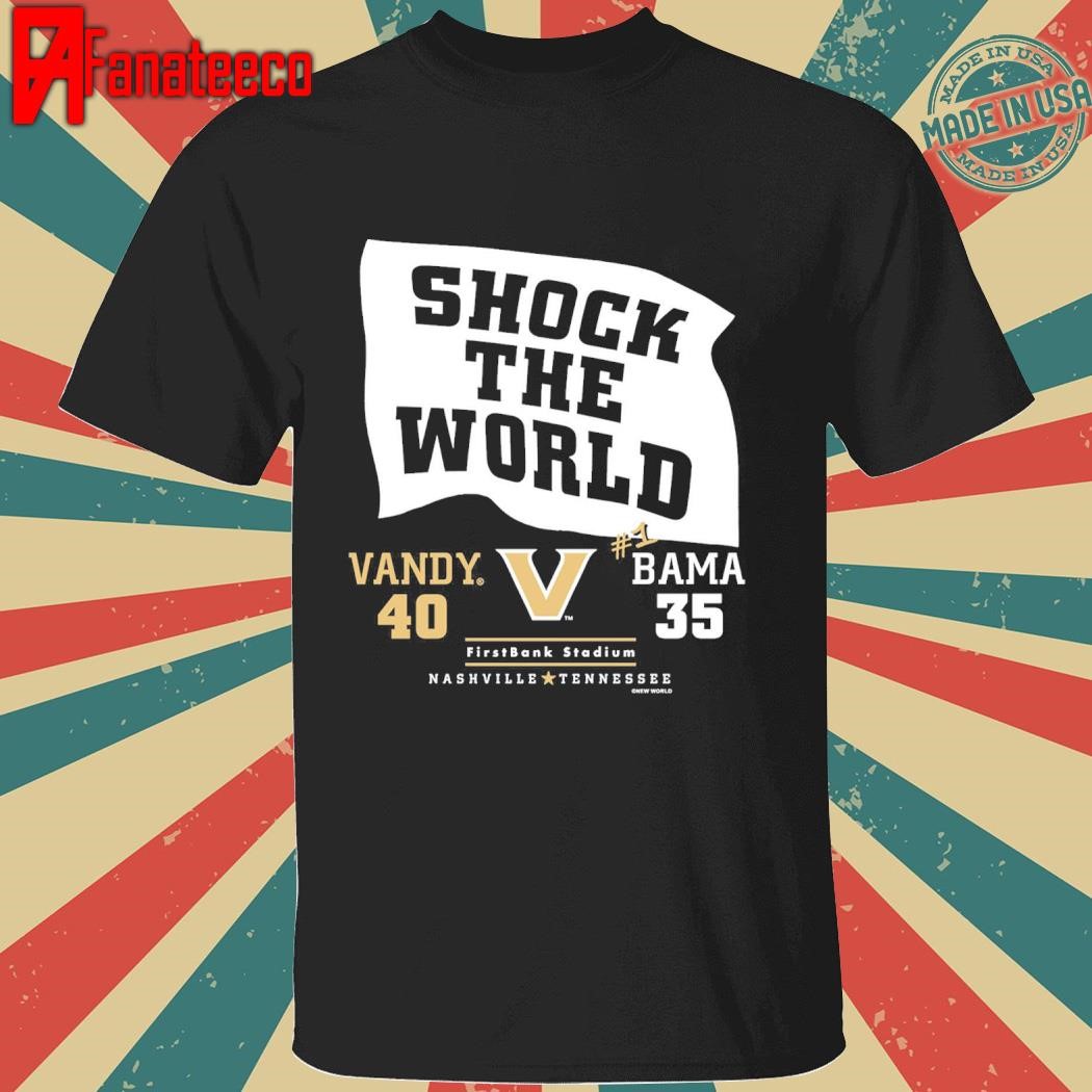 Shock The World Vanderbilt Commodores Down Goes #1 T-Shirt