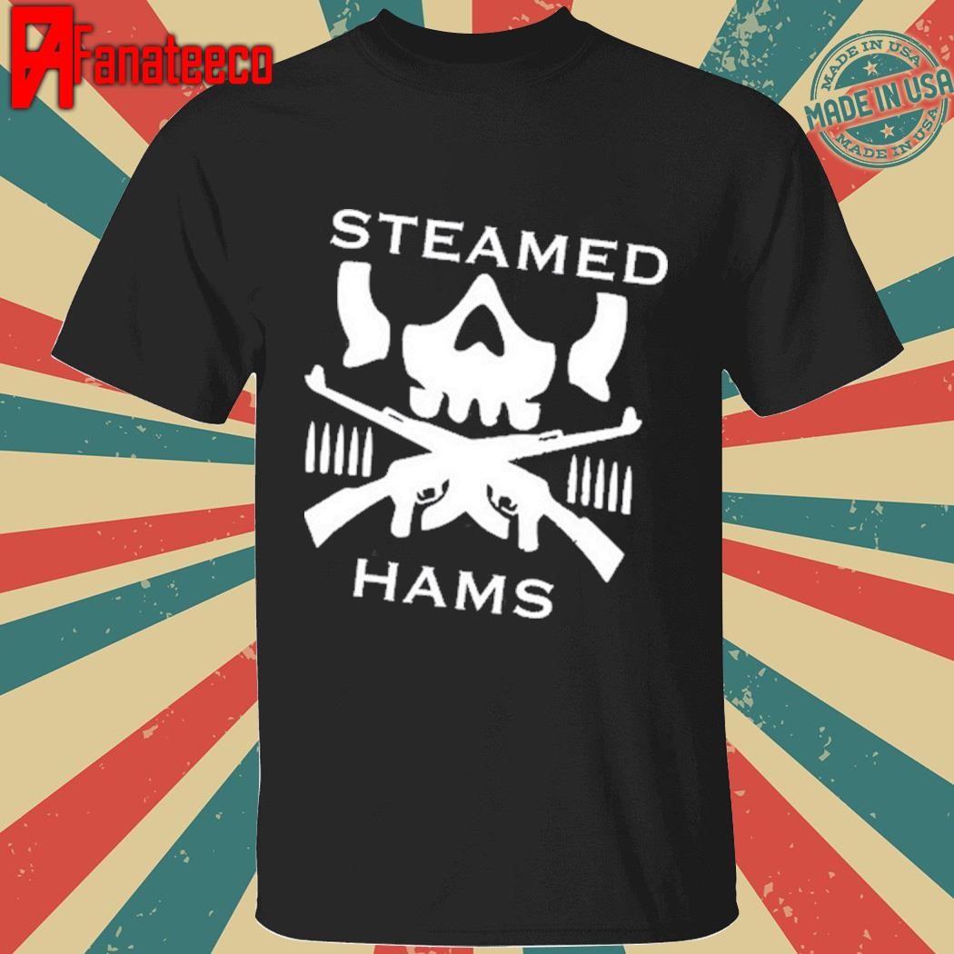 Steamed Hams Skull Guns Tee shirt