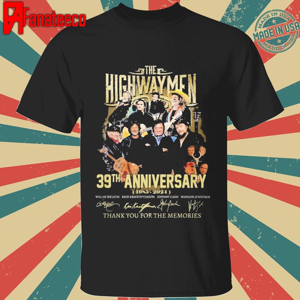 The Highwaymen 39th Anniverasry 1985-2024 Thank You For The Memories T-Shirt