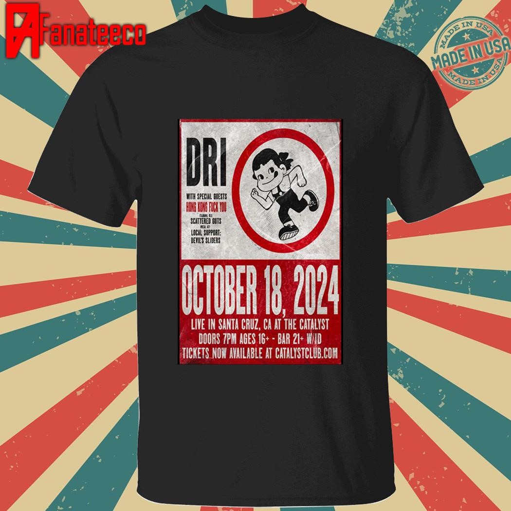 Top D.R.I On Oct 18 2024 In Santa Cruz CA shirt