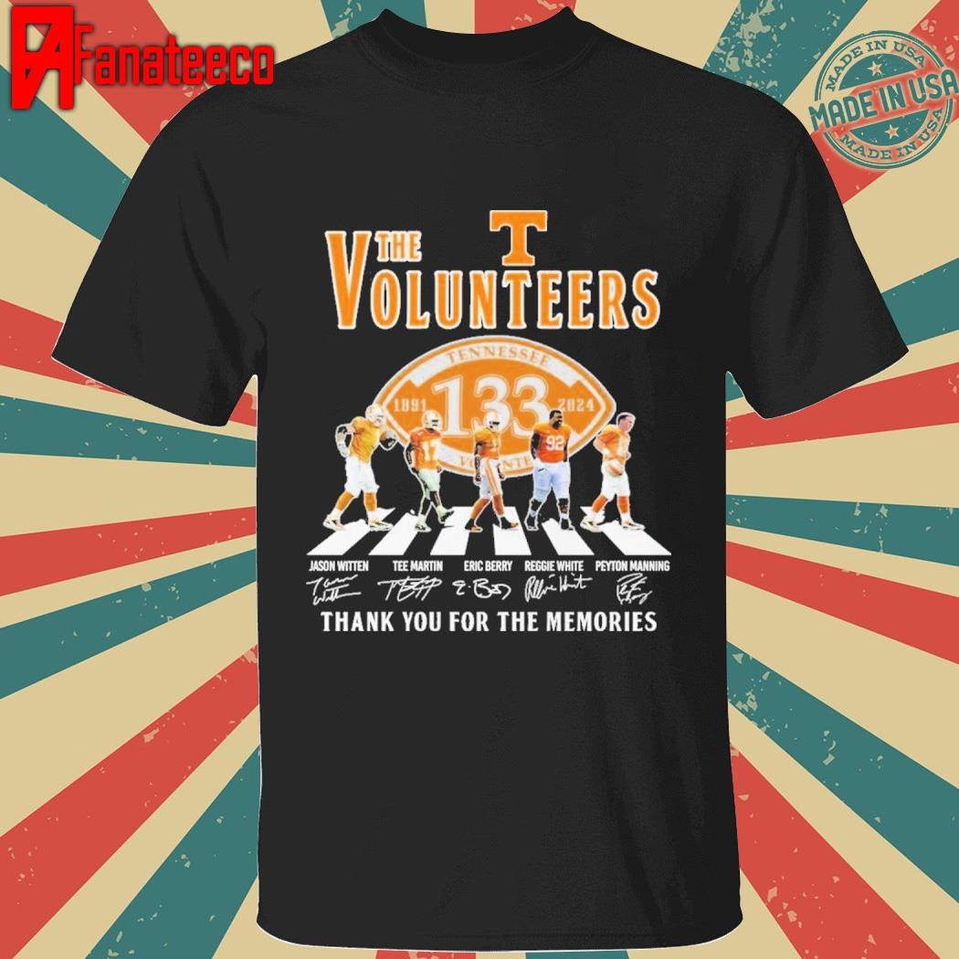 Top Tennessee Volunteers Celebrating 133 Years Of The Memories T-Shirt