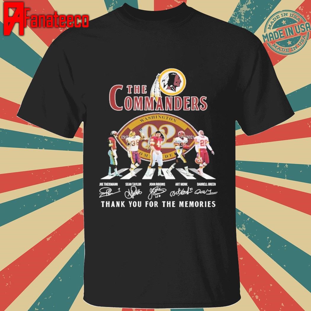 Washington Commanders Thank You For The Memories Of 92 Years signatures T-Shirt