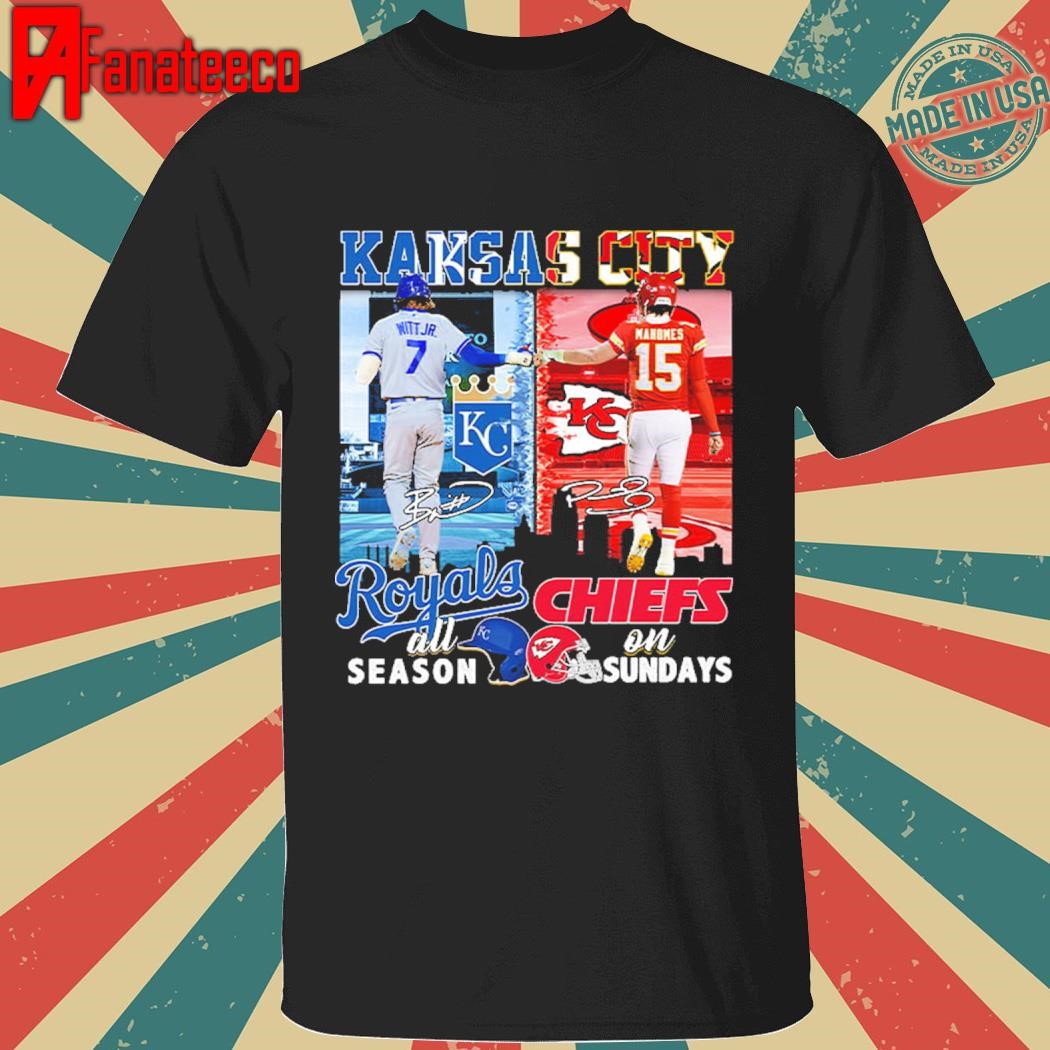 Witt Jr Mahomes Royals All Season Chiefs On Sundays signatures Shirt