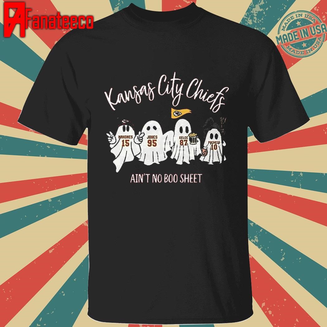 Women’s KC Chiefs Ain’t No Boo Sheet Print Halloween T-Shirt