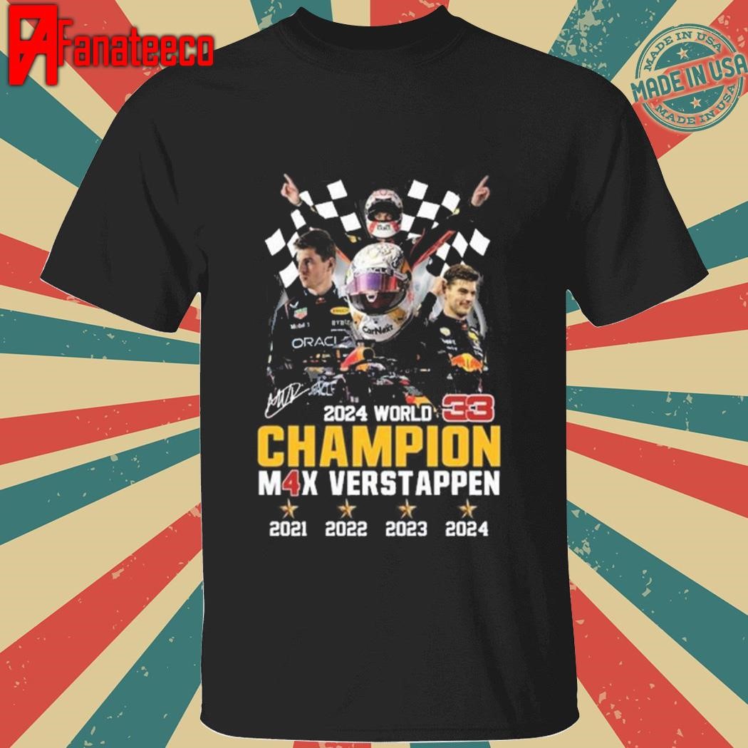 024 World Champion Max Verstappen Car Number 33 shirt