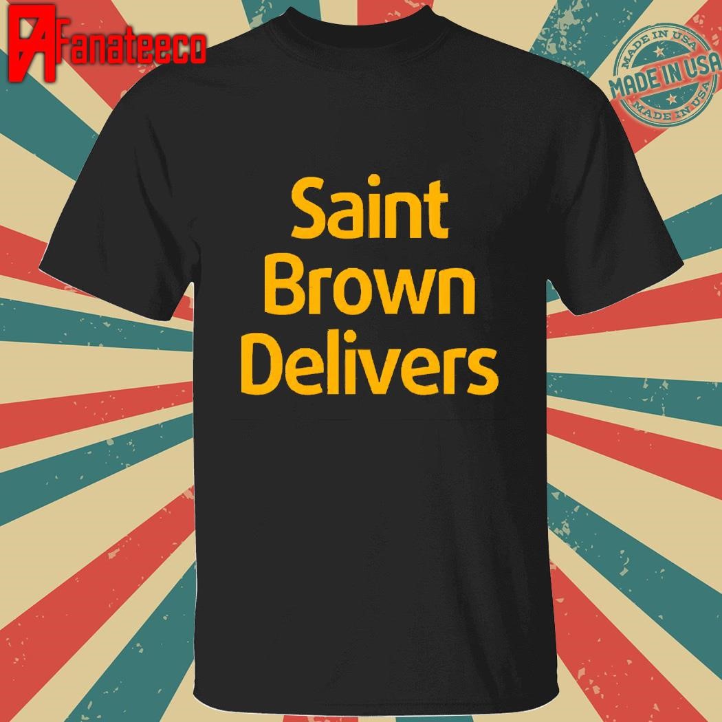 Amon-Ra Wearing Det Saint Brown Delivers Shirt