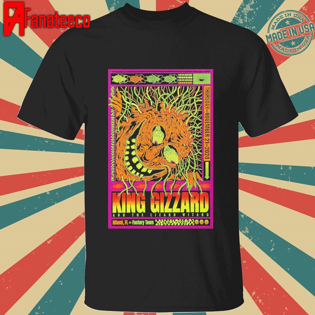 Awesome King Gizzard And The Lizard Wizard November 21 2024 Miami FL shirt