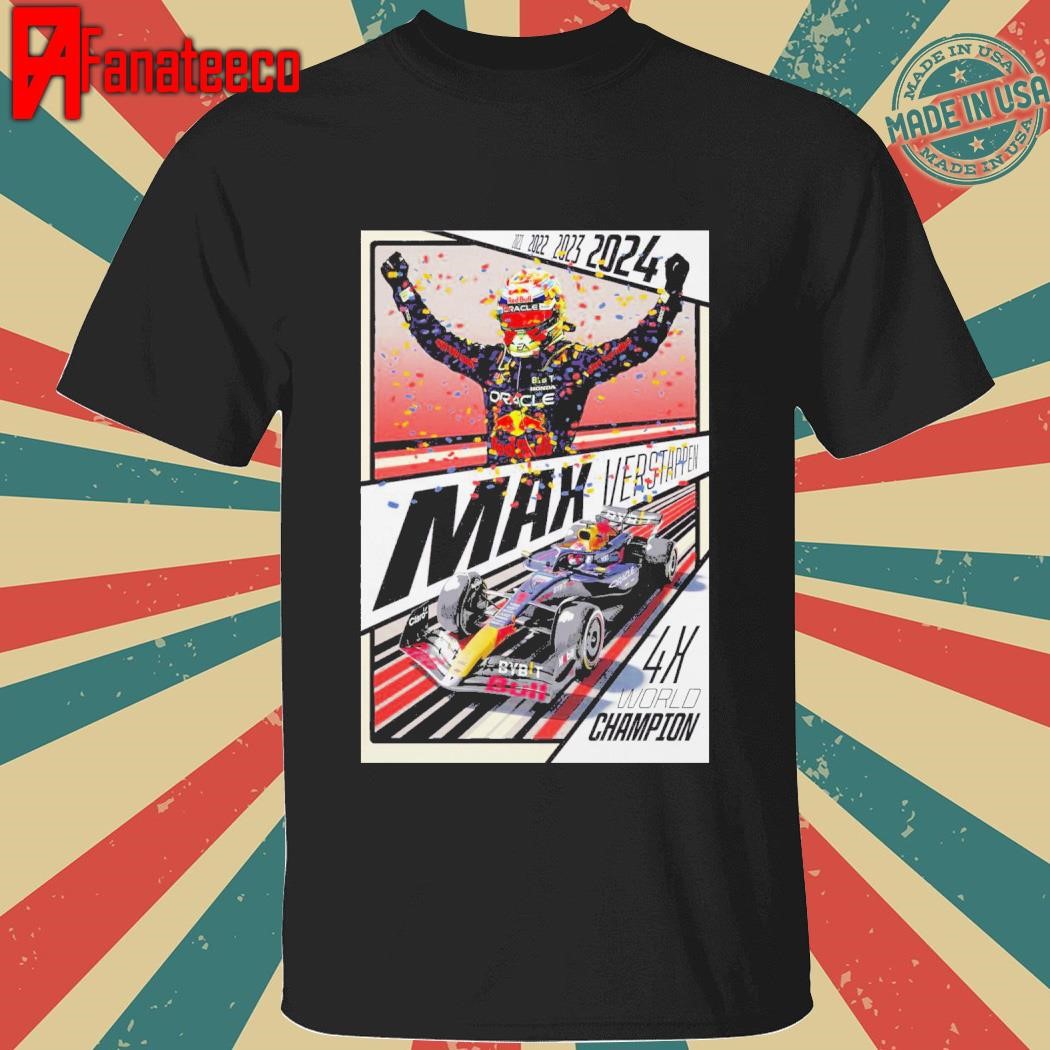 Best Max Verstappen 4X World Champion shirt