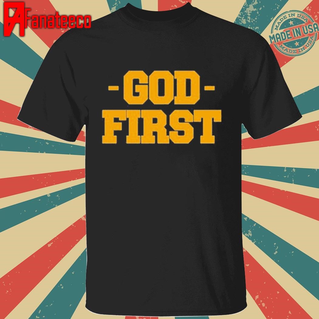 Best Tony Dungy Wearing God First Shirt