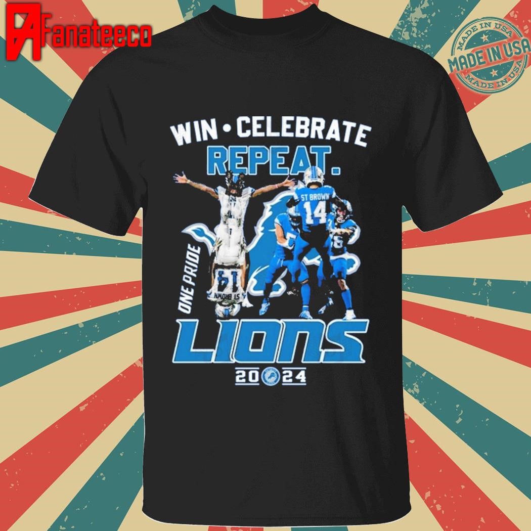 Best Win Celebrate Repeat Lions 2024 – Detroit Lions shirt