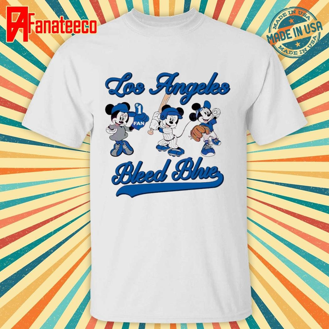 Bleed Blue Mickey And Minnie Disney Los Angeles Baseball shirt