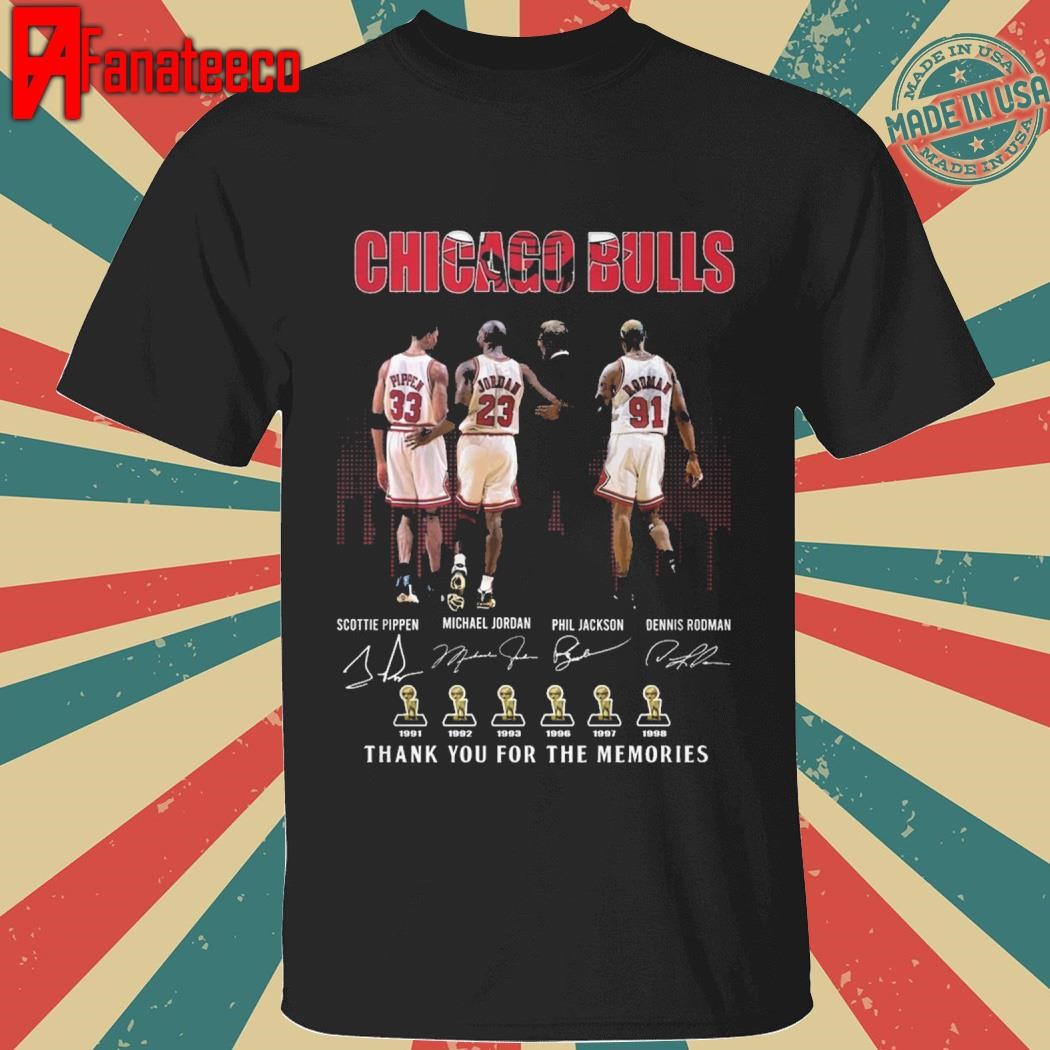 Chicago Bulls Signature Thank You For The Memories signatures shirt