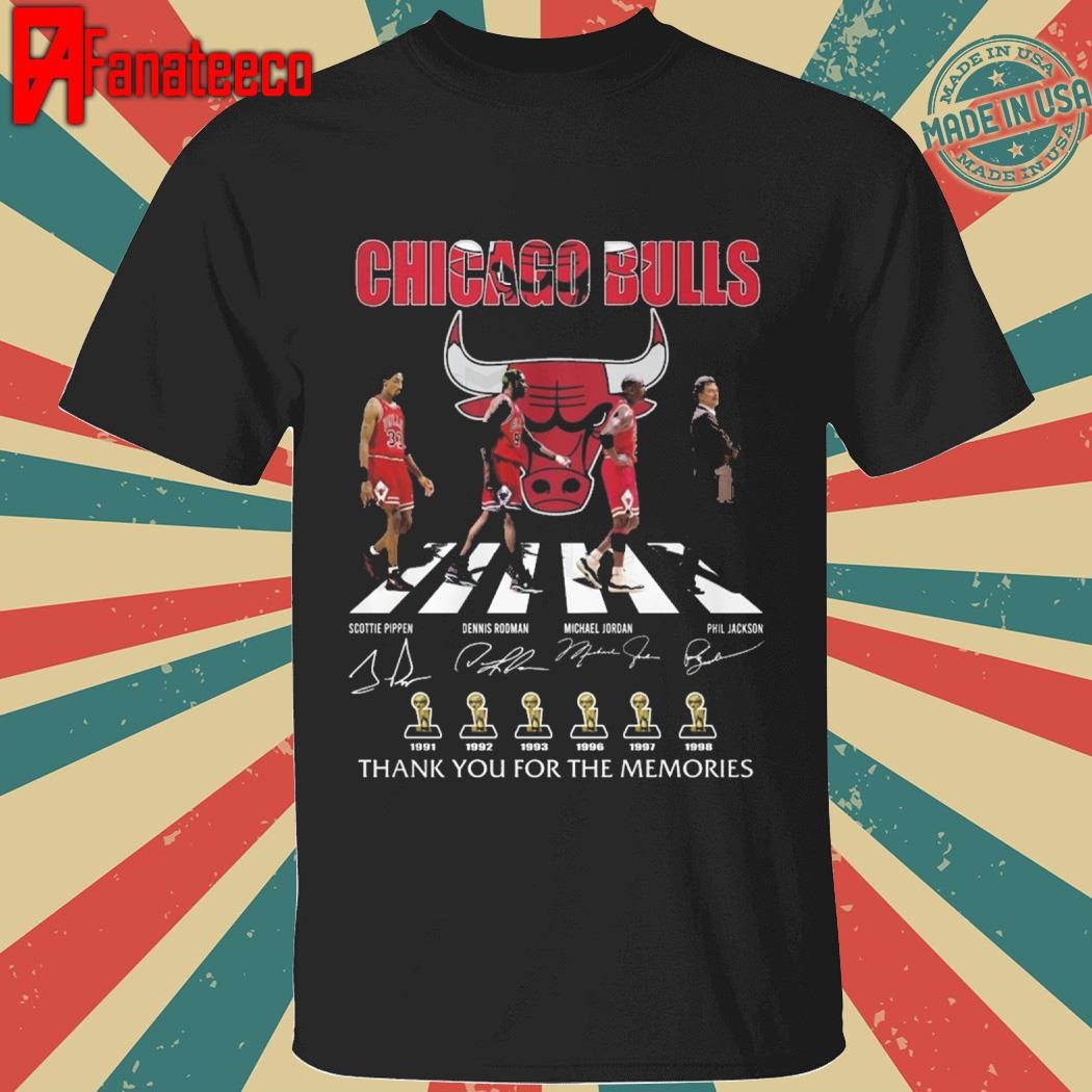 Chicago Bulls abbey road Thank You For The Memories Signatures shirt