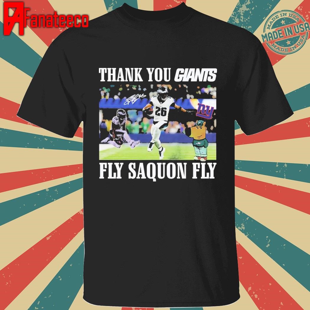 Chill Guy Thank You Giants Fly Saquon Fly Shirt